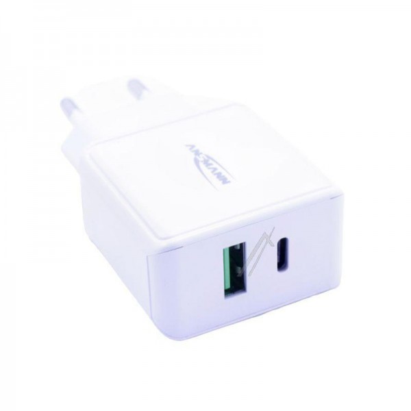 Сетевой USB-адаптер Ansmann 1001-0111 - HC218PD USB-зарядное устройство/блок питания, включая USB c 3A