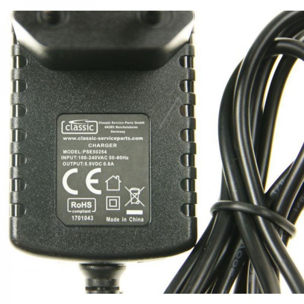 Сетевой адаптер для бритвы Braun - Classic PSE50254EU - настенный блок питания