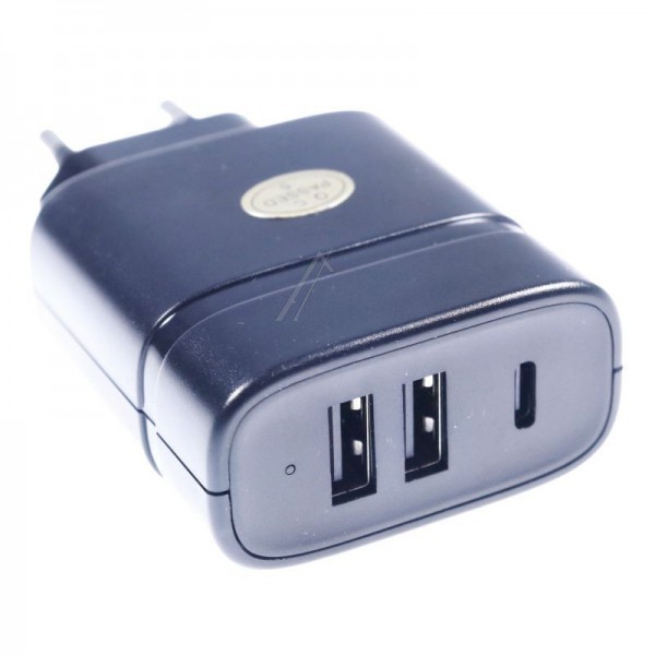 Сетевой USB-адаптер Minwa MW CA15WU - тройное зарядное устройство mw usb-c + usb-a 3,0А, 15Вт