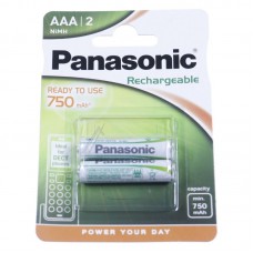 Panasonic HHR-4MVE/2BD DECT микроэлементная батарея 1,2 В - hhr-4, готовая к использованию батарея типа AAA 750 мАч, 2 шт.