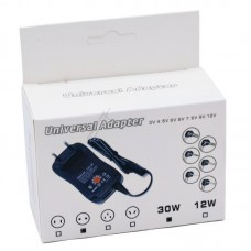 Стабилизированный сетевой адаптер для мобильного телефона Philips - Classic PSE50245EU - универсальный адаптер 30Ватт 3В-12В, макс. 2100MA (евровилка)